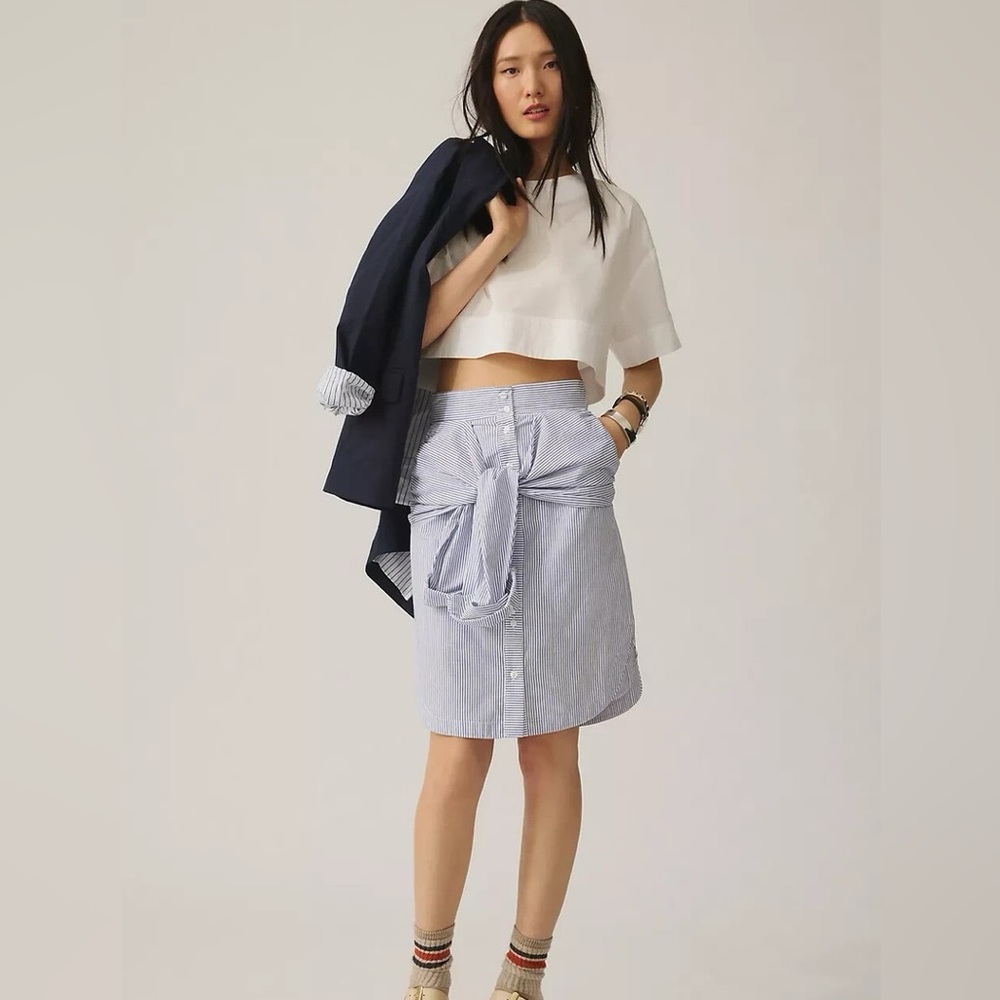 Anthropologie Maeve Sleeve-Waist Buttondown Skirt  size XS